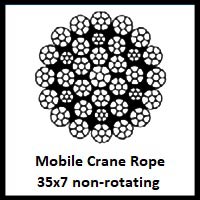 mobile crane rope 35x7